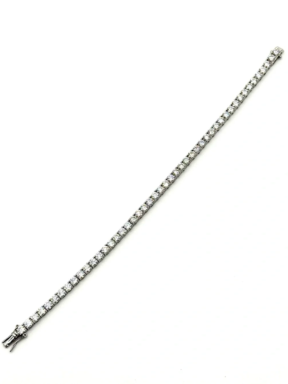 925 Silver, 13.5CTW Moissanite Tennis Bracelet - 7.5